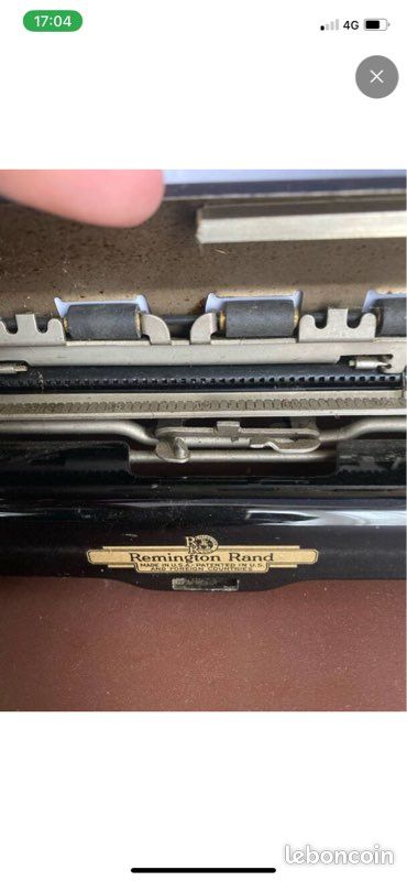 Machine à écrire Remington noire portative type 5 (image 4)