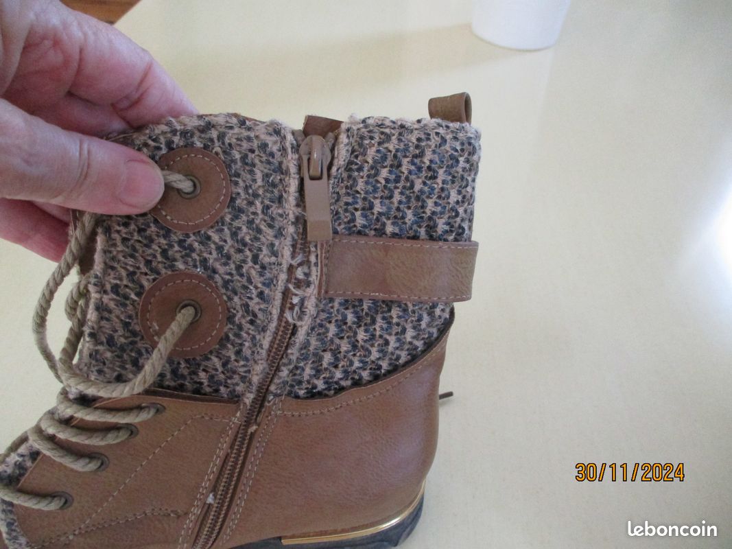 Bottines hiver chaudes T 38 trop grandes portées une fois voir proposistion (image 8)