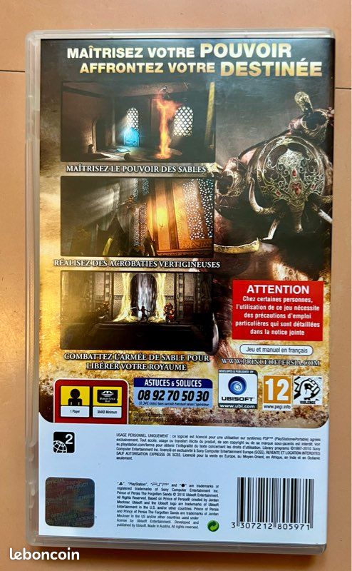 Jeu PSP Prince of Persia Les Sables Oubliés — Complet (image 3)