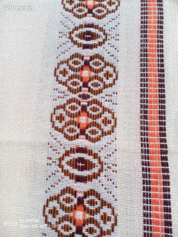 Rideau ou nappe rétro vintage 60’s & 70 ‘s authentique, double face (image 3)