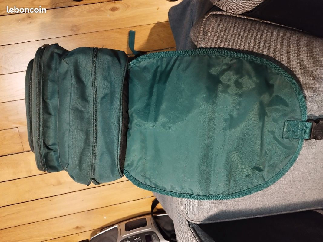 Cartable sac à dos Tanns vert foncé uni (image 6)