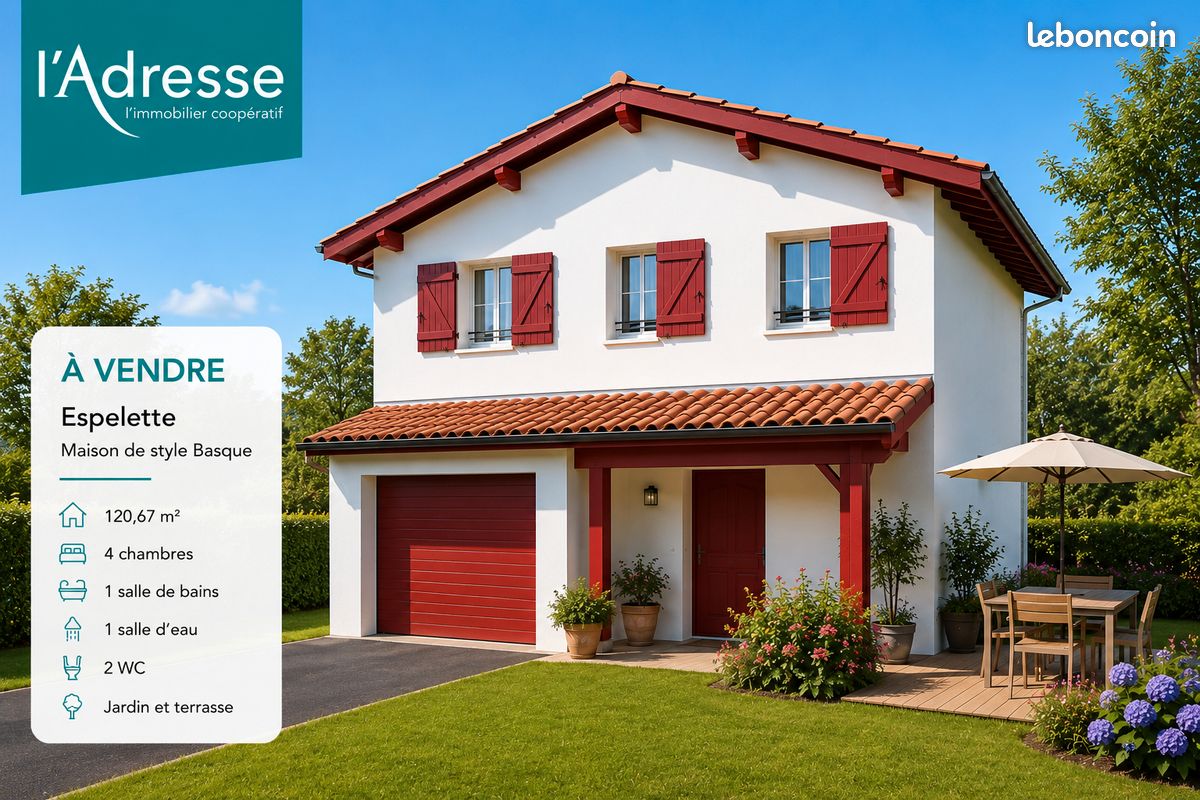 Maison 5 pièces 108 m² · à Espelette · 108 m² · 470 000 €