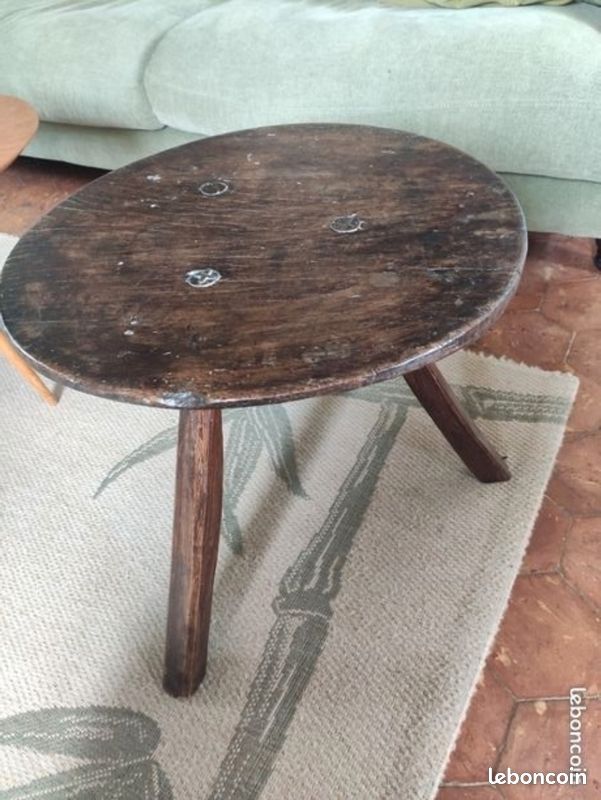 Table basse butraliste bois brut vintage (image 1)