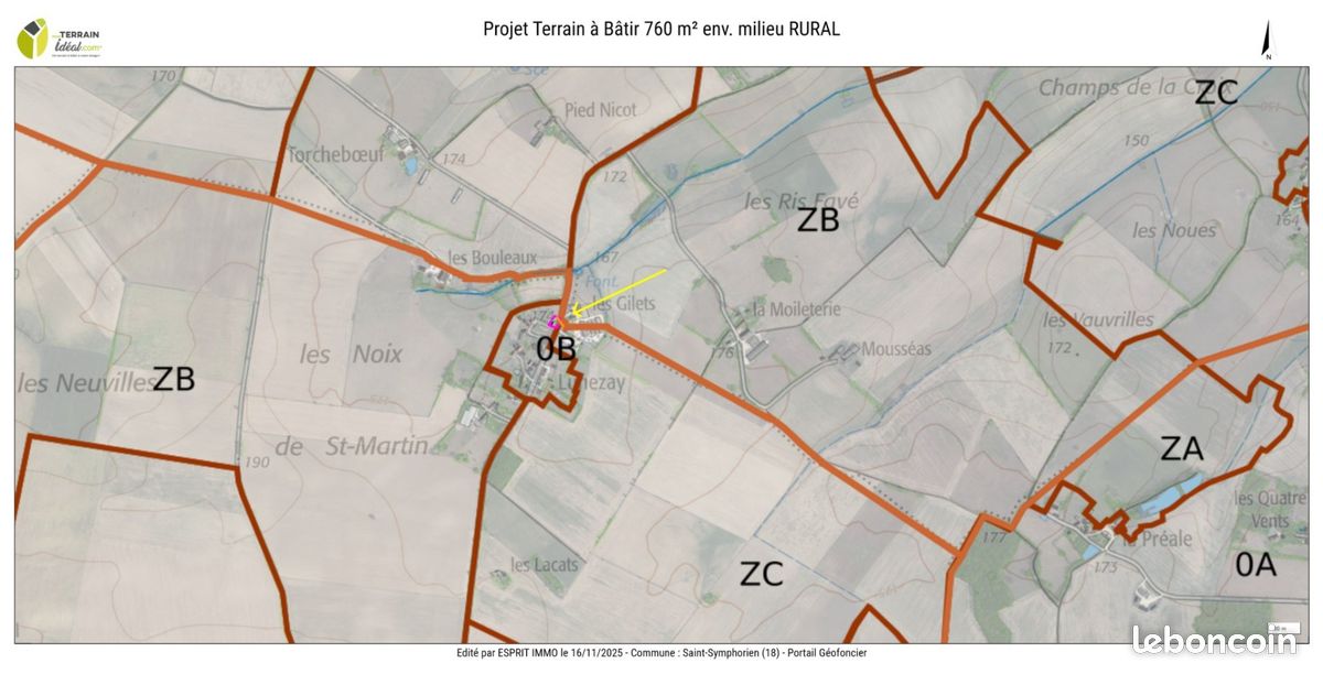 Terrain 760 m² INEUIL (image 6)
