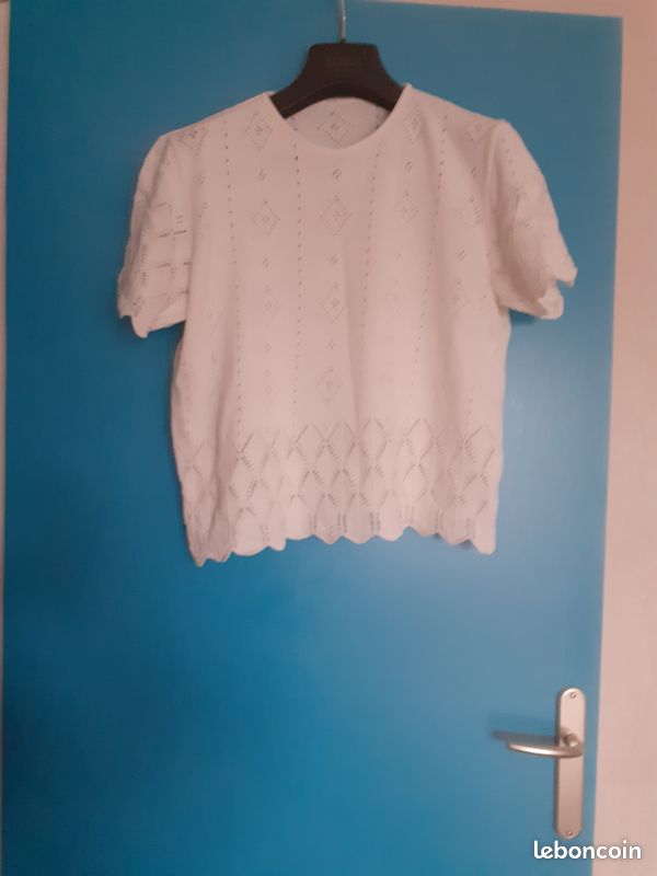 Joli pull blanc T 44 BE (image 2)