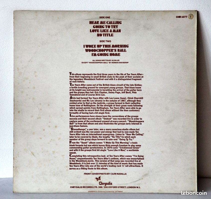 Ten Years After ‎– Goin' Home - Vinyle 33T Original 1975 (image 2)