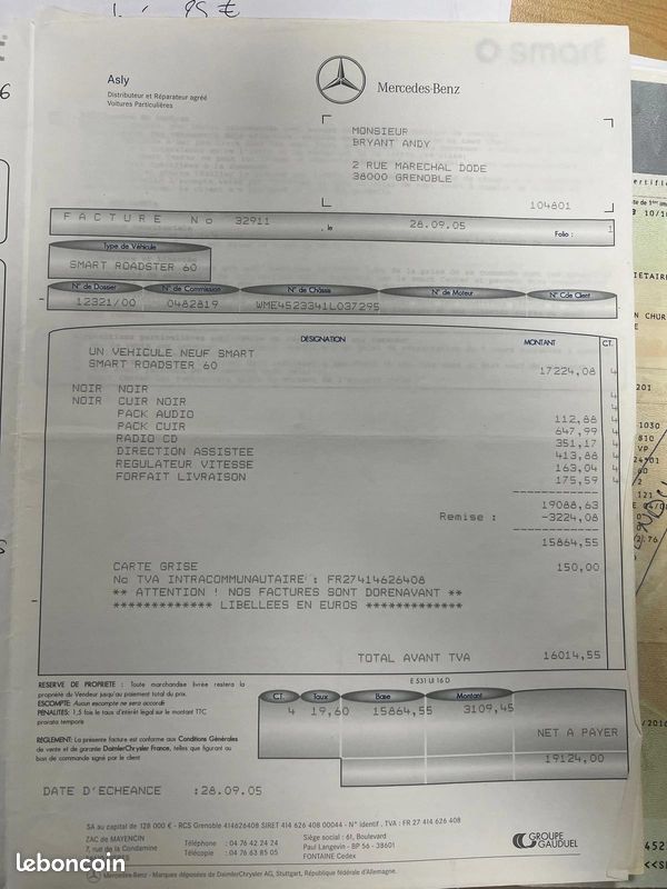 Smart Roadster 0.7 i 82 ch Cabriolet 69500km suivi régulier + mécanisme capote neuf (image 8)