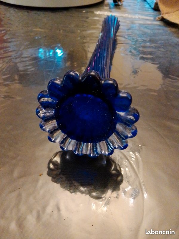 Ancien soliflore bleu violet (image 3)