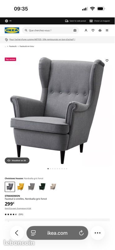Fauteuil ikea strandmon (image 8)