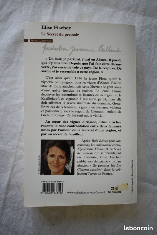 "Le secret du pressoir" Elise Fischer (image 2)