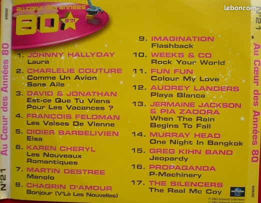 CD Au Cœur Des Années 80 n° 21 (C445) (image 2)