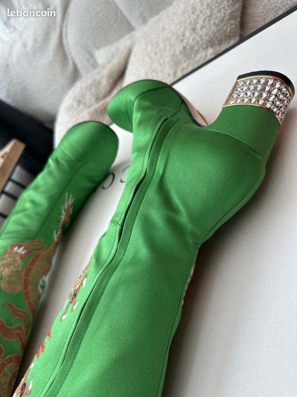 Bottes Compensées Vero Cucio Vertes - Taille 7 US - Neuf Sans Boîte