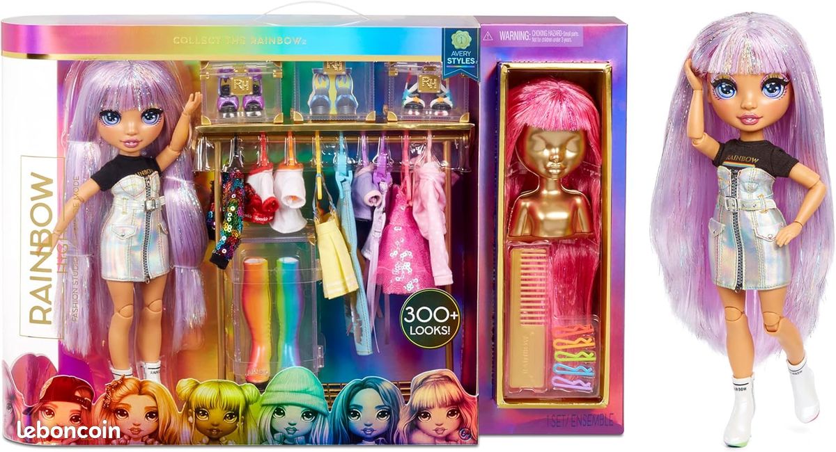 Rainbow High Studio de Mode - Poupée exclusive avec vêtements, accessoires et 2 perruques scintillantes (image 1)