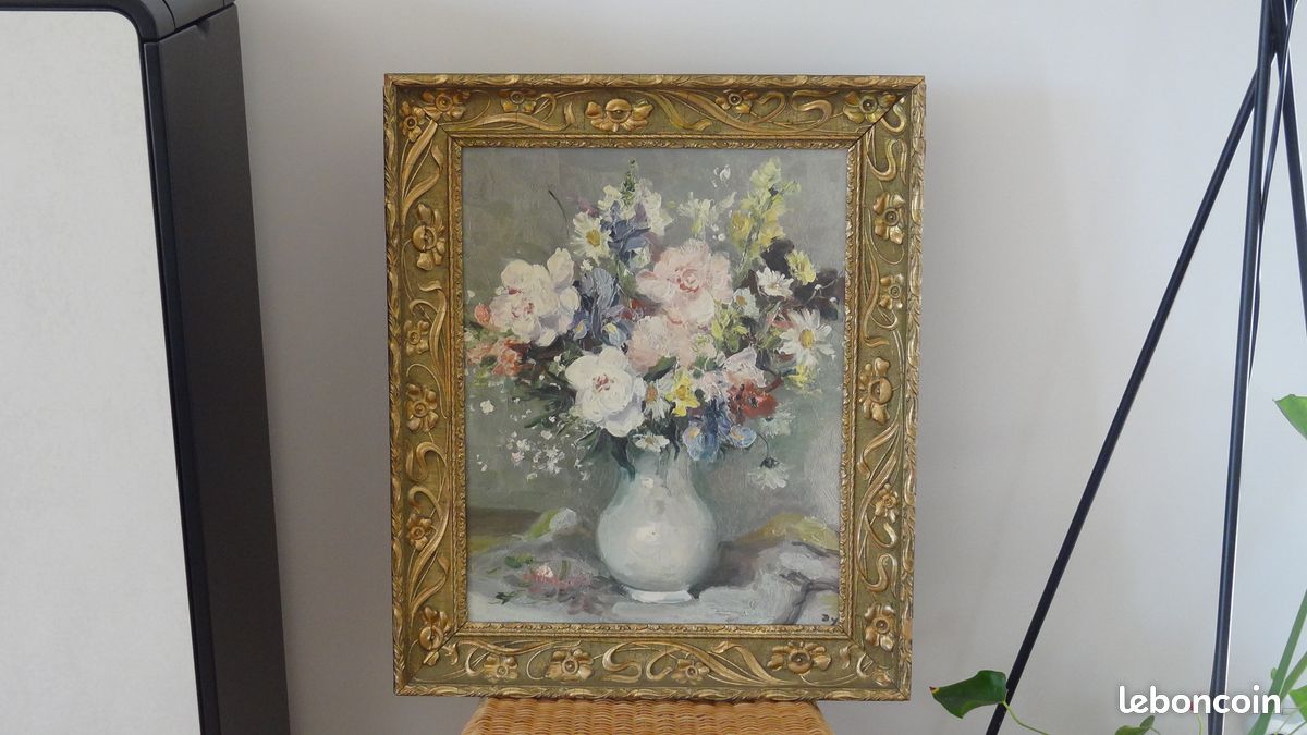 Cadre bois doré et peinture Marcel DYF (image 1)
