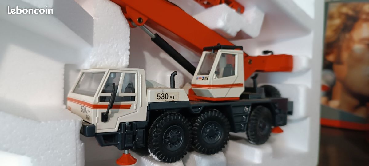 Camion Grue Joal 1/50 – PPM Terrex 530 ATT (Blanc, Métal, Neuf)