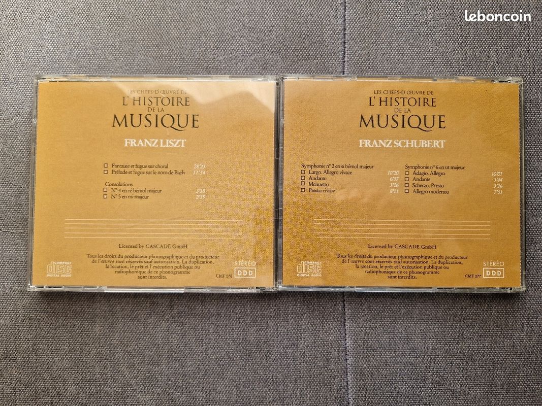 Lot de 2 CD Franz Liszt / Franz Schubert (image 2)