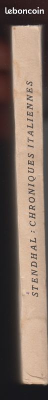 Stendhal, Chroniques italiennes, édition Les phares, non coupé (image 2)