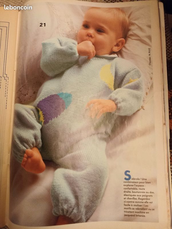 Revue Vintage "La Première Layette Au Tricot" N°61 - Années 40 - Occasion, Bon état