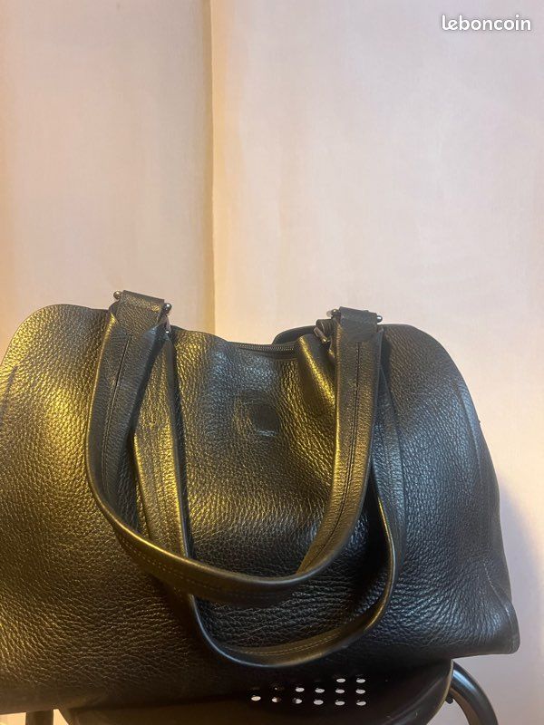 Sac à main en cuir Noir Tentazione Due (image 3)