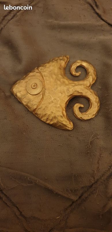 Broche Vintage Patrice Giraudeau Pour Les Julies - Fleur Et Cabochon Verre, Parfait état