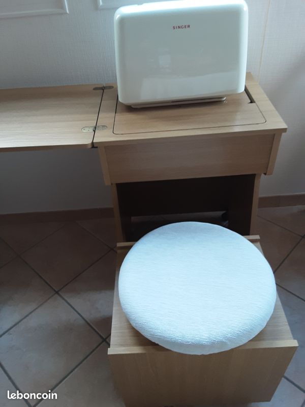 Meuble pour machine à coudre TBE bois clair (image 8)