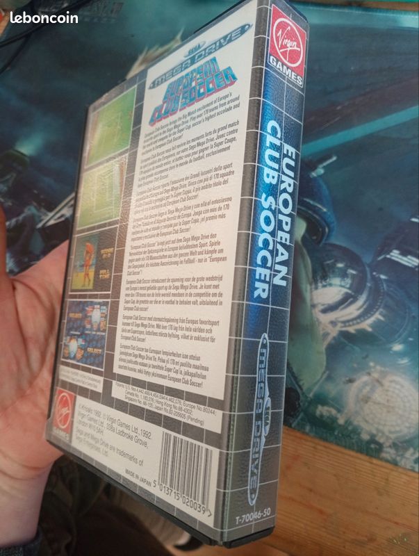 Sega Mega Drive – European Club Soccer – Bon état – Jeu Complet