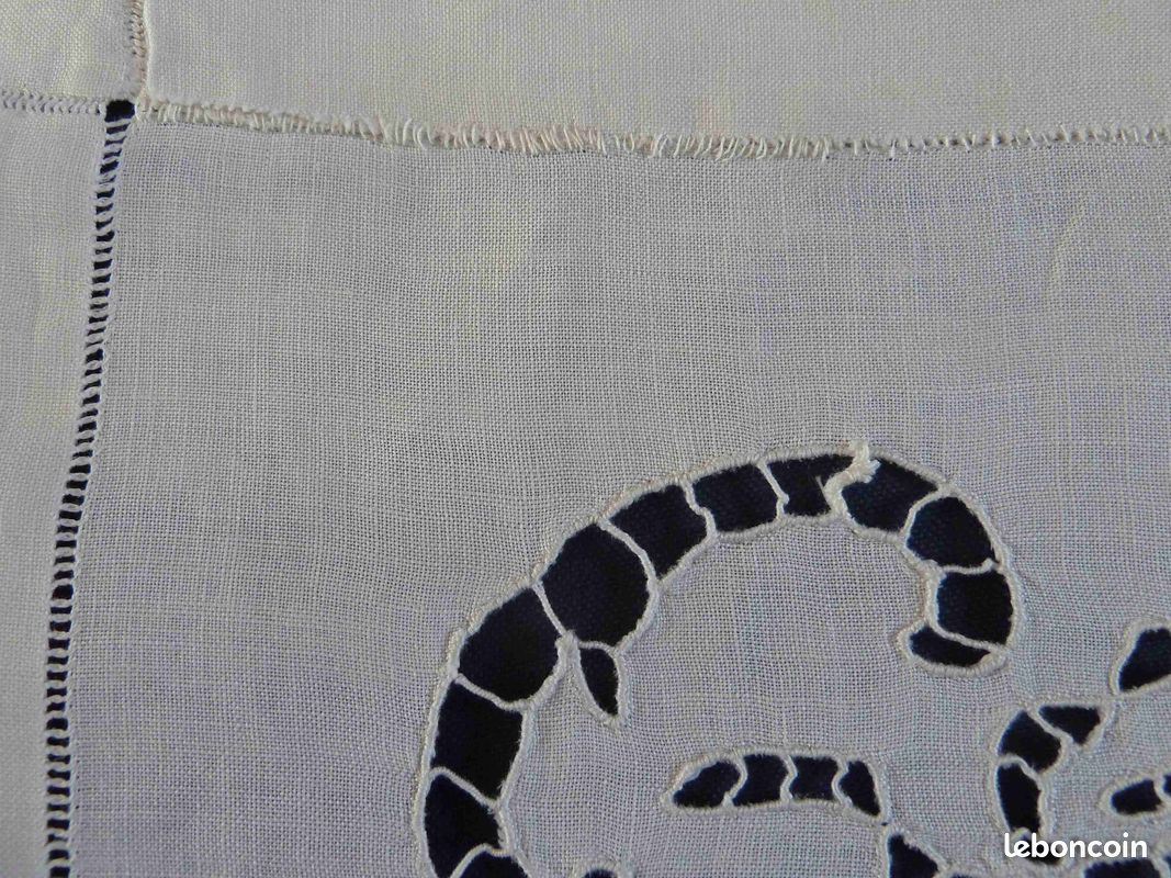 Ancienne Taie/housse en dentelle 40,5 cm (image 3)