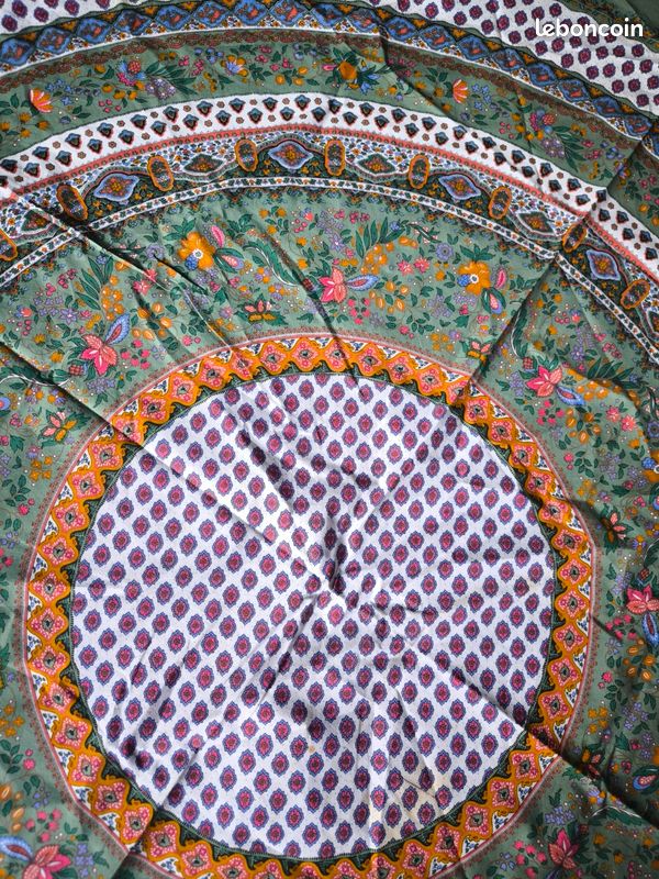 Jolie nappe ronde motif provençal Cigalade (image 7)