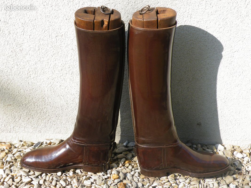 Bottes d'équitation vintage en cuir marron par Vaneli