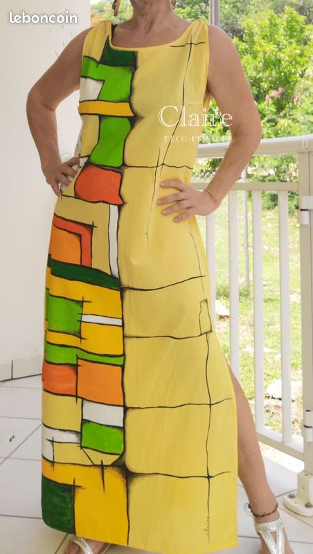 Robe en Coton peints à la main (image 1)