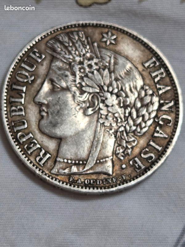 Pièce de collection 5 francs cérès 1851 (image 1)