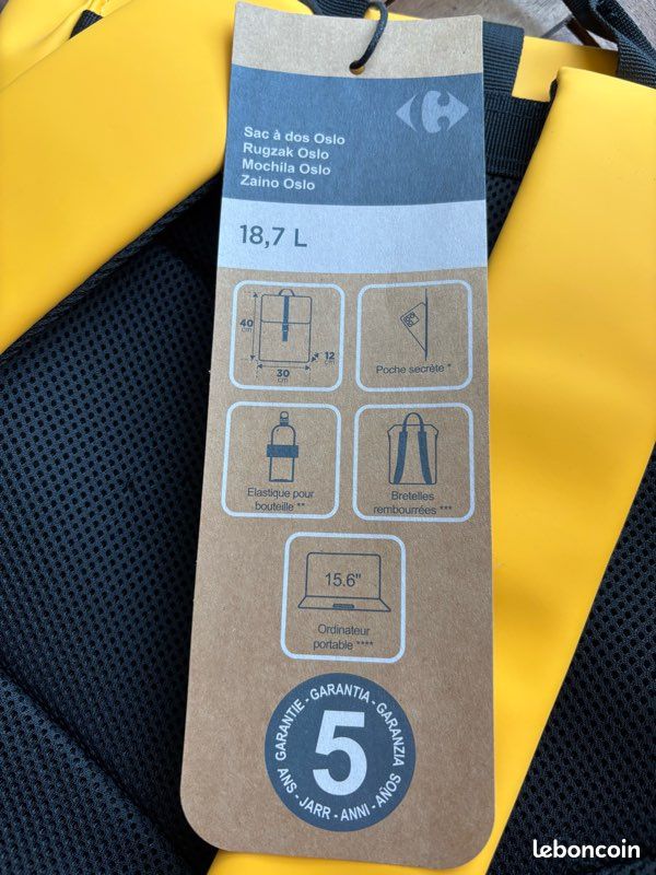 Sac à dos jaune (image 4)