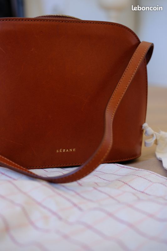 Sac Victor Héritage Sézane – Cuir Naturel – Bon état Accessoires