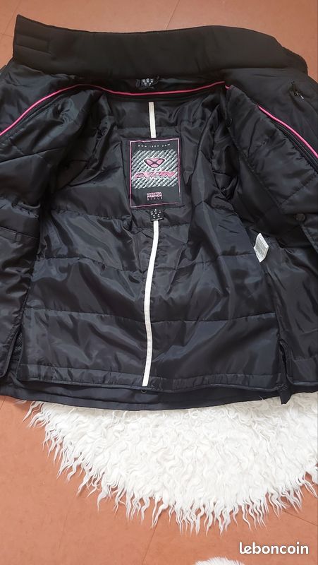 Blouson de moto ixon noir avec protection et gants (image 3)