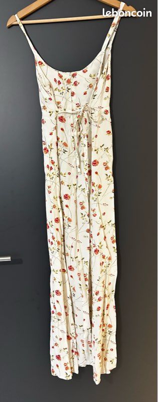 Robe Longue D'été Rouge Uni De Marque Etam - Taille 38 Sans Manches - Occasion Très Bon état