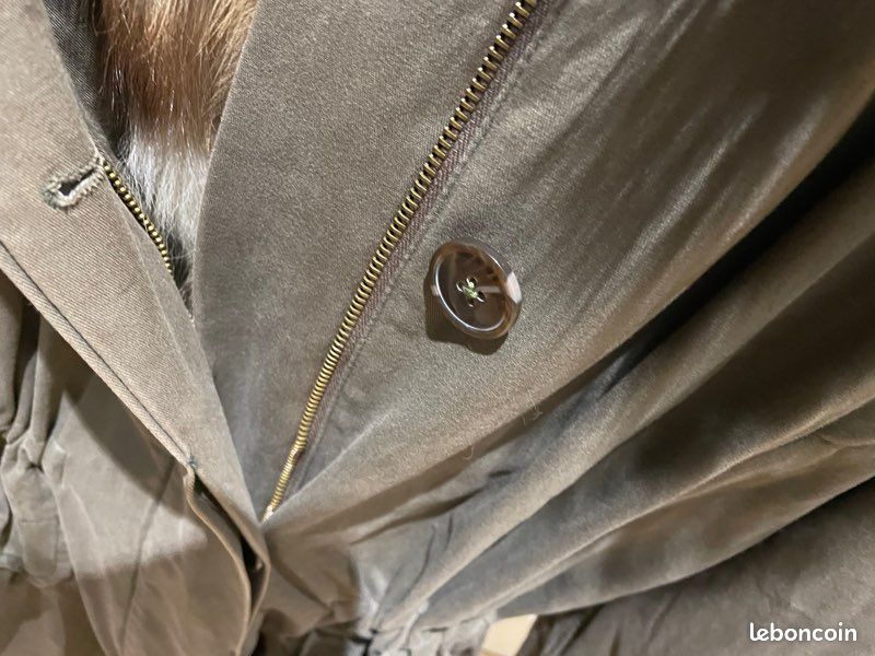 Parka en coton fourrure lapin et coyote Salomon (image 4)
