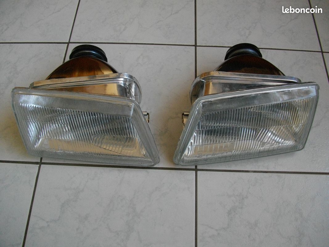 Lot De 2 Phares Avant Pour Peugeot 205 I & II (1983-1997) - Neuf, Chrome, Halogène