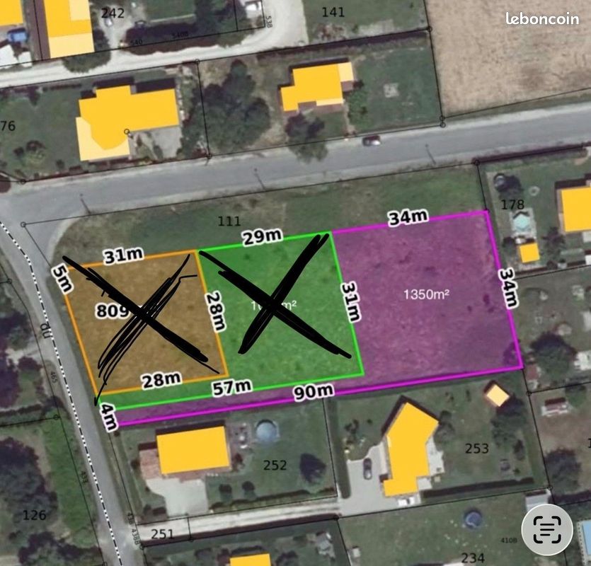 Terrain à bâtir de 1350 m² à FINHAN (82) au prix de 58000 · 58 000 €