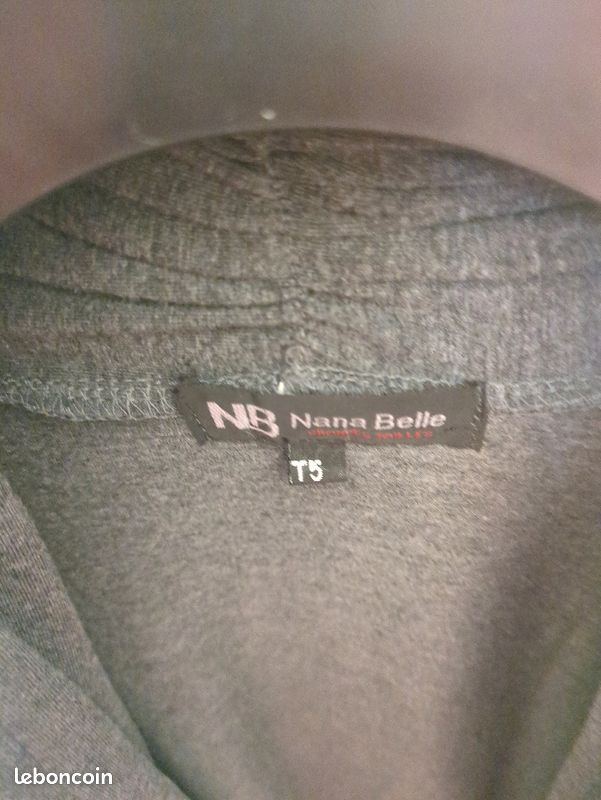 Gilet long gris taille 5 Nana Belle (image 2)