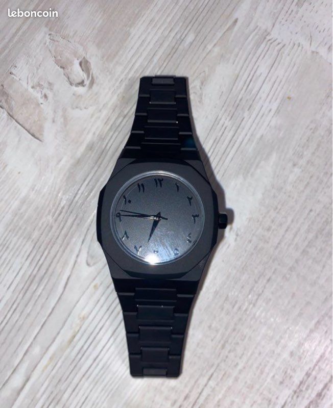 Montre homme noir mat (image 1)