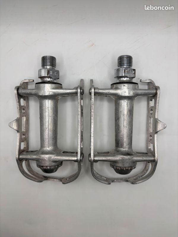 Pédales Plateforme SR Sakae Ringo SP-150, Vélo Route Vintage Années 80 - Aluminium Argent, 9/16, Japon