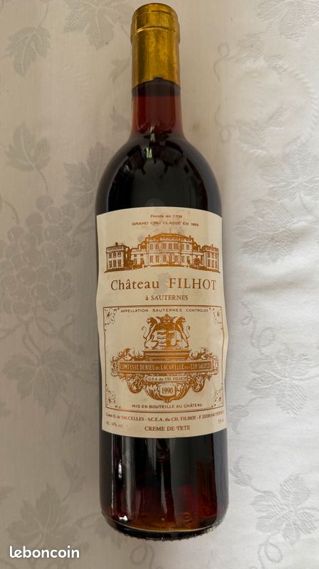 Sauternes - Chateau FILHOT Crème de Tête 1990 (image 6)