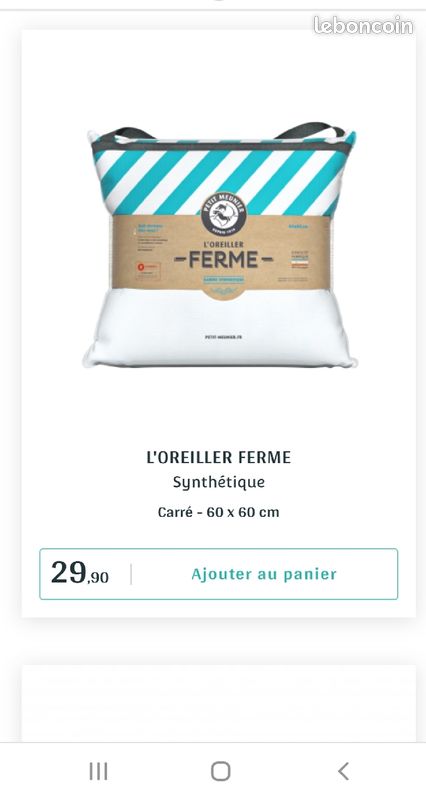 2 oreillers fermes TBE Marque Française (image 2)