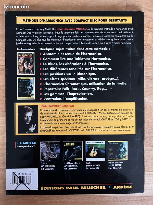 CD Pour Apprendre L’Harmonica Diatonique Et Chromatique | Méthode Audio Et Exercices