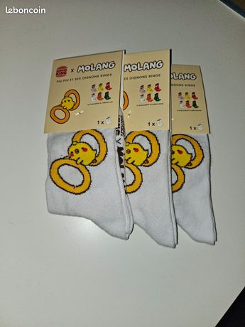 Chaussettes Enfant Burger King Molang - Rose - Taille 29-32