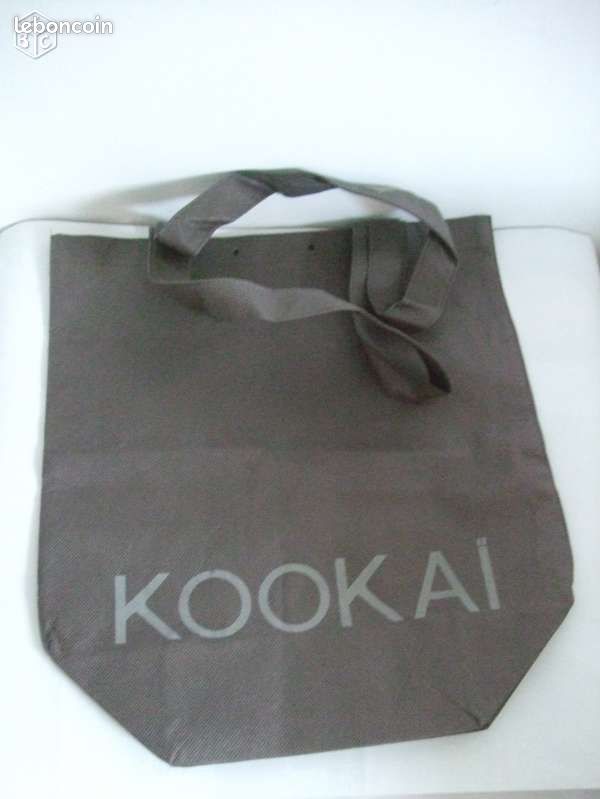 Joli Sac Tote Bag Toile Marron KOOKAI Pratique TBE (image 1)