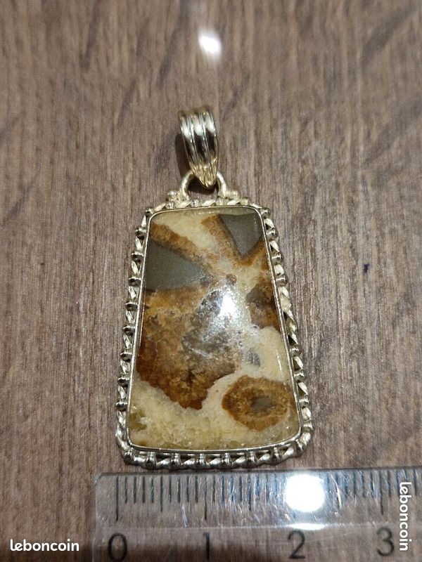 Septaria et argent pendentif (image 2)