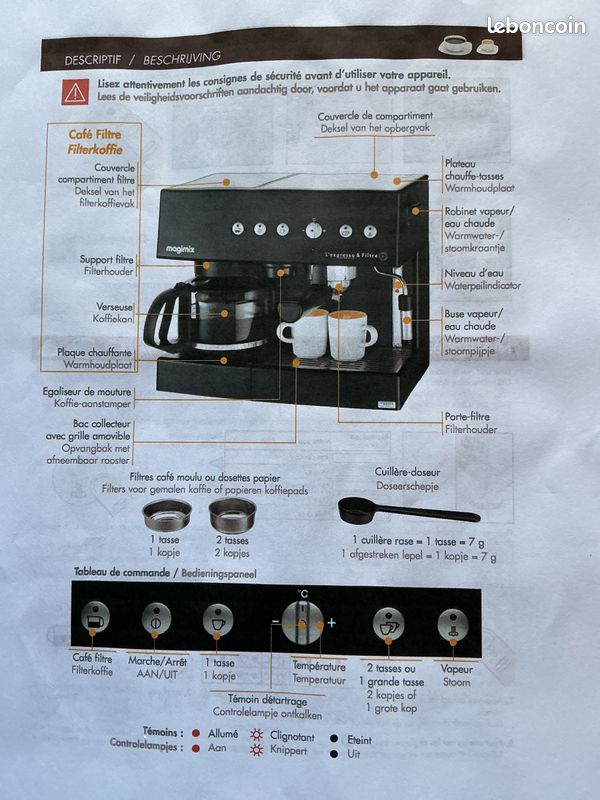 Cafetière Expresso Magimix Noir - Machine à Café D'Occasion - Tasses Incluses ?