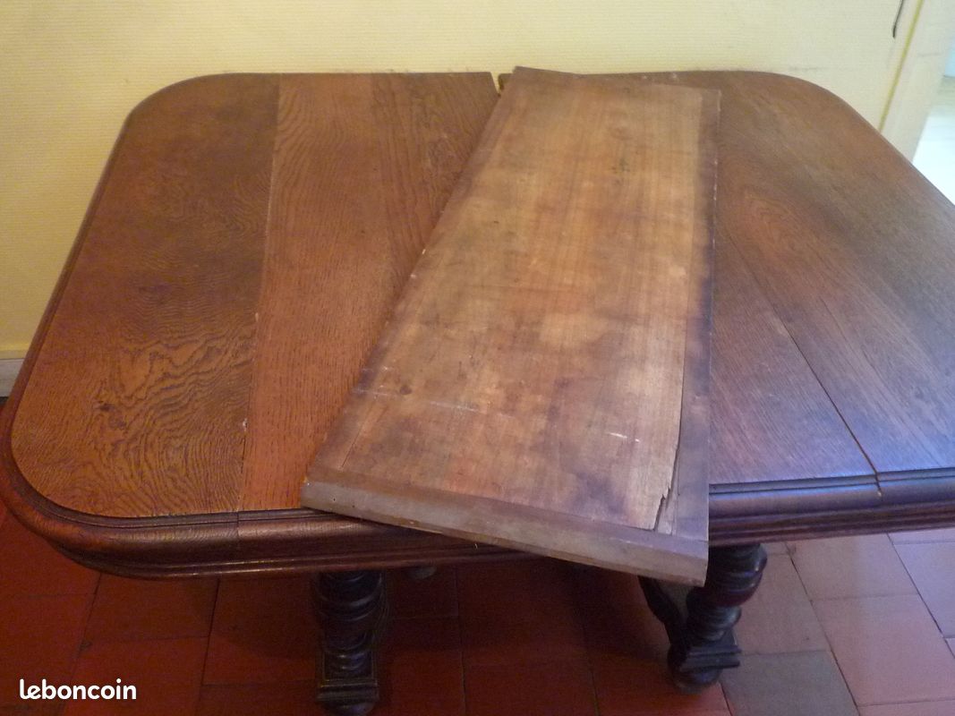 Table Henri II avec rallonge 113x98xH70 rallonge 32,5 (image 2)