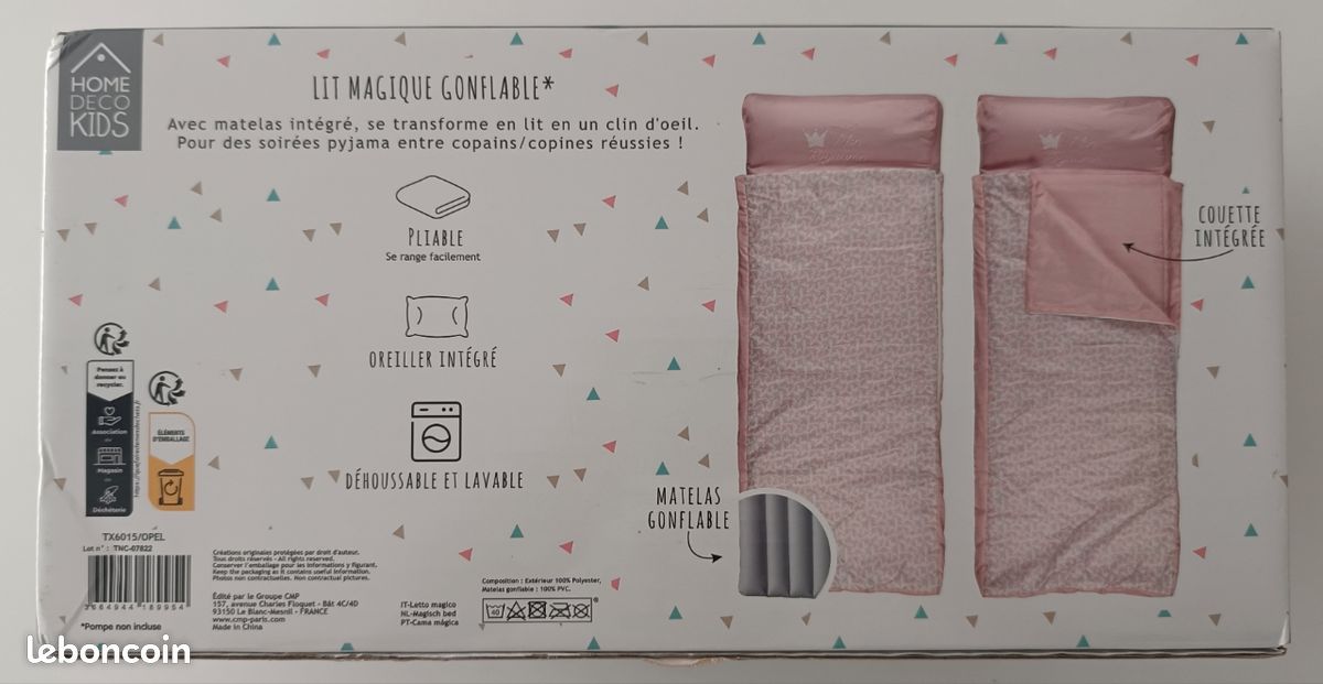 Lot lits magique gonflable enfant 160 x 60 cm neuf Mobilier enfant
